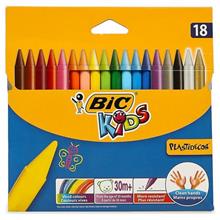 Bic Plastidecor Silinebilir Pastel Mum Boya 18Li Paket