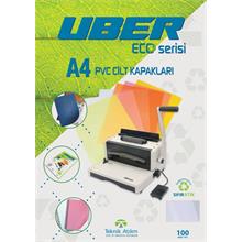 Uber A4 Şeffaf Pvc Cilt Kapakları - 100Adet