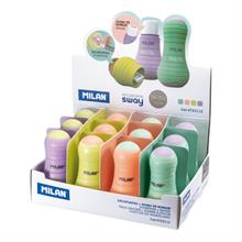 Mılan 4723112 Sway Pastel Kalemtraş/Silgi - 12Adet
