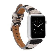 Apple Watch Uyumlu Deri Kordon 38-40-41Mm Slim Zebra
