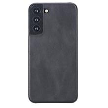 Samsung Galaxy S22 Plus Uyumlu Deri Arka Kapak Uj Rst1 Siyah