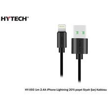 Hytech Hy-X93 1M 2.A İphone Lightning Şarj Kablosu Siyah