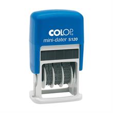 Colop S120 Mini Tarih Kaşe(Tr/Yazı) Mavi Kasa Mavi Keçe - 8X45Mm