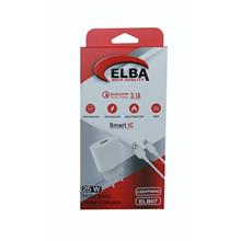 Elba Elb07-Usb-25Wıos Beyaz 25W Usb Ev Şarj Kafa+ Usb 1Mt Lightning Kablo Qc4.0 Hızlı Şarj