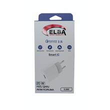 Elba Elb03-20Usb Beyaz 20W Usb Şarj Kafa Qc4.0(Akıllı Koruma-Hızlı Şarj-Isıya Dayanıklı)