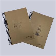 Art Liva 17X24 Naturel Sert Kapak Spiralli Defter Çizgili 80 Yp.