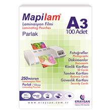 Mapilam 250 Micron Parlak Laminasyon Filmi (A3) 100 Lü