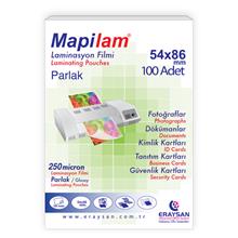 Mapilam 250 Micron Parlak Laminasyon Filmi (Kredi Kartı) (54X86) 100 Lü