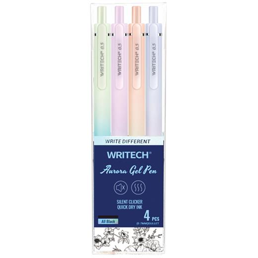 Wrıtech W-0171 Aurora 0,7Mm Mavi Jel Kalem - 4Lü Set