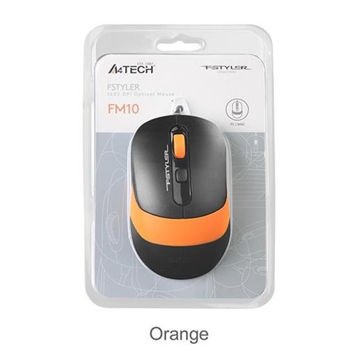 A4 Tech Fm10 Usb Fstyler Turuncu 1600 Dpı Mouse