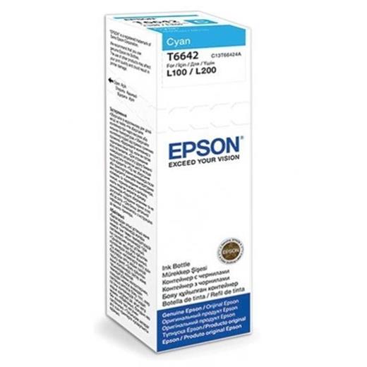 Epson T6642 L100- L200 - L300 Cyan Mürekkep Kartuş 70Ml