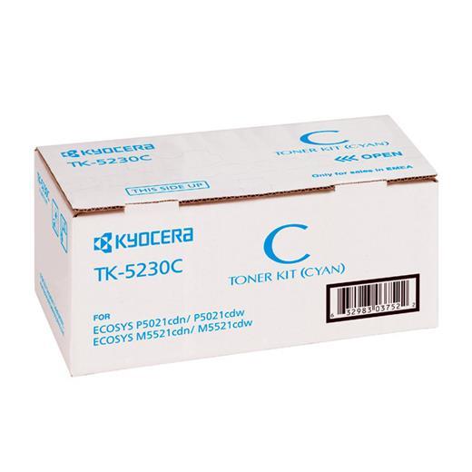 Kyocera Tk-5230C Cyan Mavi Orjinal Fotokopi Toneri Ecosys M5521Cdn-5521Cdw P5021Cdn-5021Cdw 2.200 Sa