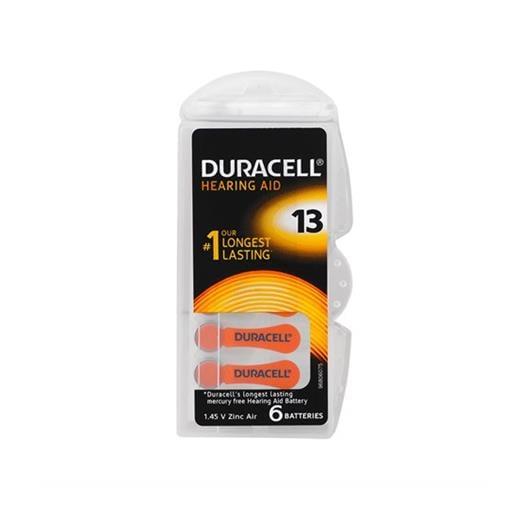 Duracell 13 Numara Düğme Kulaklık Pili İşitme Cihazı İçin 6Lı Paket