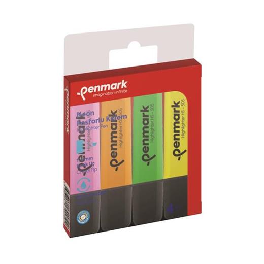 Penmark Fosforlu Kalem 4Lü Karışık Neon Renk