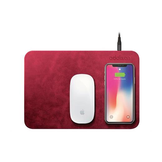 Addison Wmp-15 28,5X19,5X0,5Cm Kırmızı Kablosuz Şarj+Mouse Pad