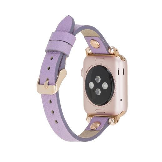 Apple Watch Uyumlu Deri Kordon 38-40-41Mm Rt Cp22 Lila