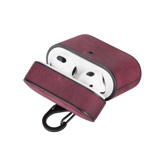 Casquet Apple Airpods 3.Nesil Uyumlu Deri Kılıf Fuşya