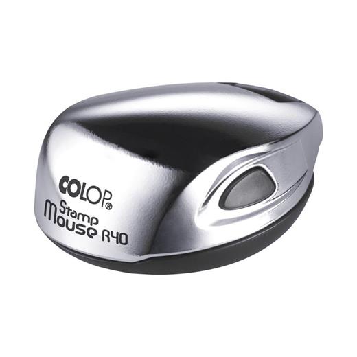 Colop Stamp Mouse R40 Krom Kasa Mavi Keçe - 40Mm