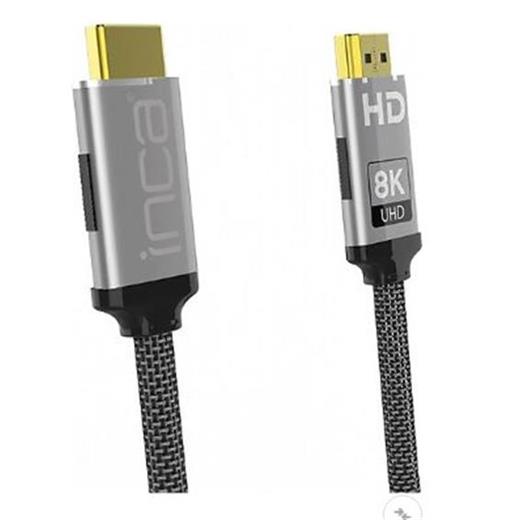 Inca Ihm-15T 1.5Mt 2.0  Altın Uç Örgülü Kablo Hdmı To Hdmı Kablo 8K 2.1V ( 7680 × 4320 8K)
