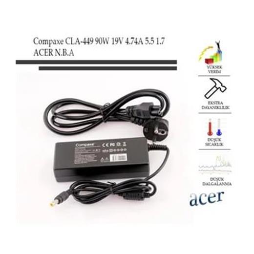 Compaxe Cla-451 180W 19.5V 9.23A 5.5-1.7 Acer Notebook Adaptörü