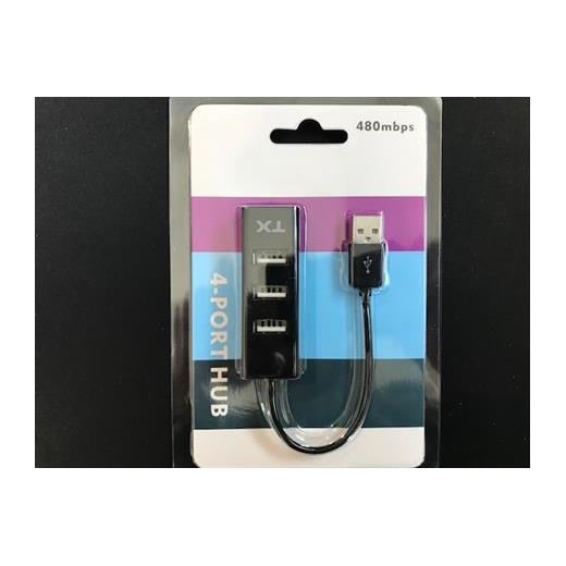 Tx Acusb24 4Port Usb Hub Siyah 2.0 480Mbps  (0,11Cm Kablo Uzunluğu)