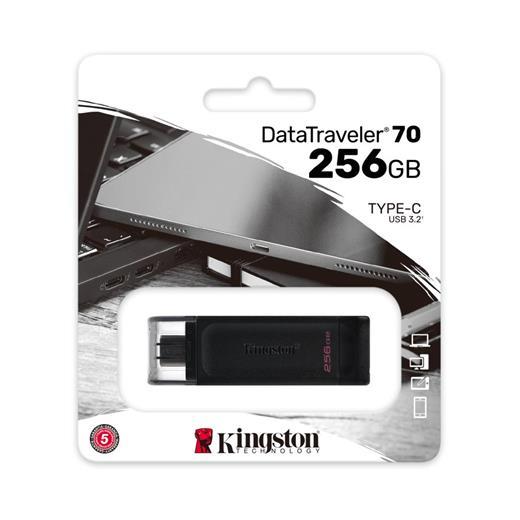Kingston Dt70 256Gb Usb-C 3.2 Gen 1 Type-C Flash Bellek