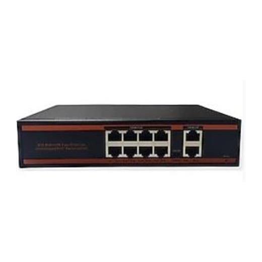 Nova Nd1Pg0822A 8 Port Poe+ 10-100-1000 Mbps 2 Port 10-100-1000 Mbps Uplink  2 Port Sfp Switch 150W