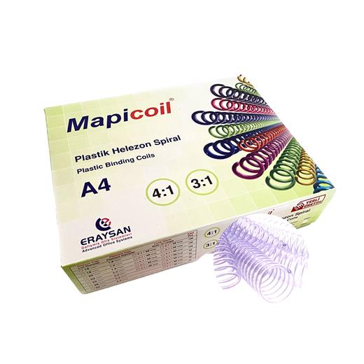Mapicoil 4:1 Plastik Helezon Spiral 20Mm Şeffaf 100 Ad. 48 Lop