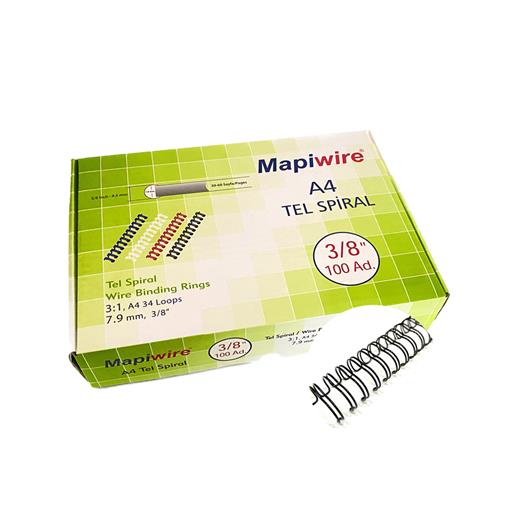 Mapiwire 3/8 Kutu Tel Siyah 100 Ad.
