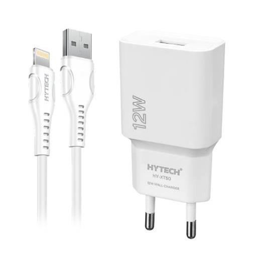 Hytech Hy-Xt50M 12W 5V 2.4A Micro Usb Kablolu Beyaz Kablo + Ev Şarj Adaptör