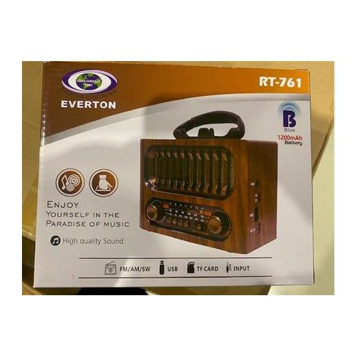 Everton Rt-761 -Usb-Tf-Am-Fm-Sw-Blue-Connect-Tws-Usb Şarj Nostaljik Radyo