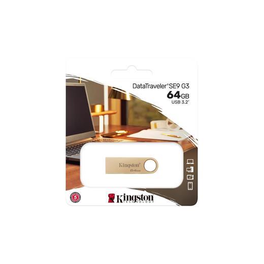 Kingston Dtse9G3-64Gb 64Gb 220Mb-S Metal Usb 3.2 Gen 1 Datatraveler Se9 G3 Flash Bellek